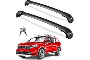 KINGGERI Lockable Roof Rack Cross Bars 220lbs Compatible with 2021-2025 KIA Sorento & Sorento Hybrid with Flush Side Rails, Heavy Duty Aluminum Roof Rails Crossbars Rooftop Cargo Carrier Luggage