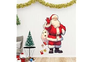 SietDESEO 50 x 32 Inch Cardboard Santa Claus Cutout Paper Santa Claus Bulletin Board Decorations Christmas Wall Decoration for Classroom Home Window Chalkboard Large Santa Claus