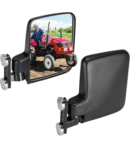 2X Universal Rear View Mirrors, Side Mirror for Tractor, External Rearview Mirror, 255 X 163mm Side Mirror Set for Truck Caravan Tractor Excavator Construction Machinery, Agriculture