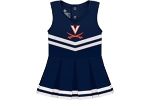 CREATIVE KNITWEAR College Baby NCAA Officially Licensed Cheerleader Bodysuit Dress - Team Logo, Multiple Colors, for Baby Girls - (0-24 Months)