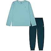 Hurley boys Long Sleeve Soft Basic T-shirt and Joggers 2-piece Outfit Set