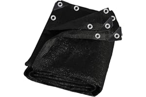 AIMFIKIOR 90% Black 20 ft X 20 ft Heavy Duty Shade Mesh Tarp Shade Cloth Taped Edge with Grommets for Outdoor Plant Cover Patio Tomatoes Barn Kennel Greenhouse