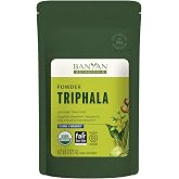Banyan Botanicals Organic Triphala Powder &ndash; Daily Digestive Support &amp; Gentle Colon Cleanse &ndash; Pure Amla, Haritaki &amp; Bibhitaki for Gut Microbiome Health &amp; Regularity &ndash; 1/2 lb &ndash; USDA Organic