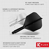 Target Darts K-Flex Integrated Flights and Shafts No.6 Orange Pack of 3 view 6