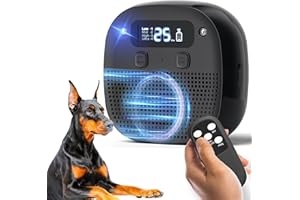 VONDER Anti Barking Device for Dogs with Ultrasonic & Sensor Technology, Rechargeable, Waterproof, 60ft Remote Control, Adjustable Modes & Frequencies, Dog Bark Deterrent Devices for Indoor Outdoor (Black)