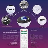 YunLone Aurora Projector Galaxy Star Light with Bluetooth Speaker White Noise view 5