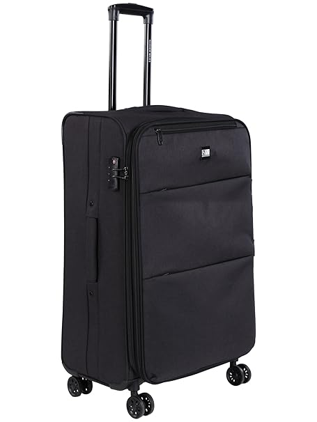 Nasher Miles London Expander Polyester 75cm Soft-sided Anthra Melange Check-inTrolley Bag