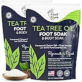FOOT CURE Tea Tree Oil Foot Soak with Epsom Salt - Best Toenail Fungus Treatment, Athletes Foot & Softens Calluses - Soothes Sore & Tired Feet, Fungal Toe, Foot Odor Scent, Spa Pedicure (Pack of 2) | Tea Tree Oil, with Epsom Salt, Fungal Toe, Foot Odor Scent, Spa Pedicure, Made in USA