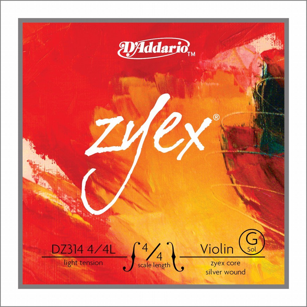 D'Addario Zyex 4/4 Scale Light Tension Single G String for Violin โ image 1