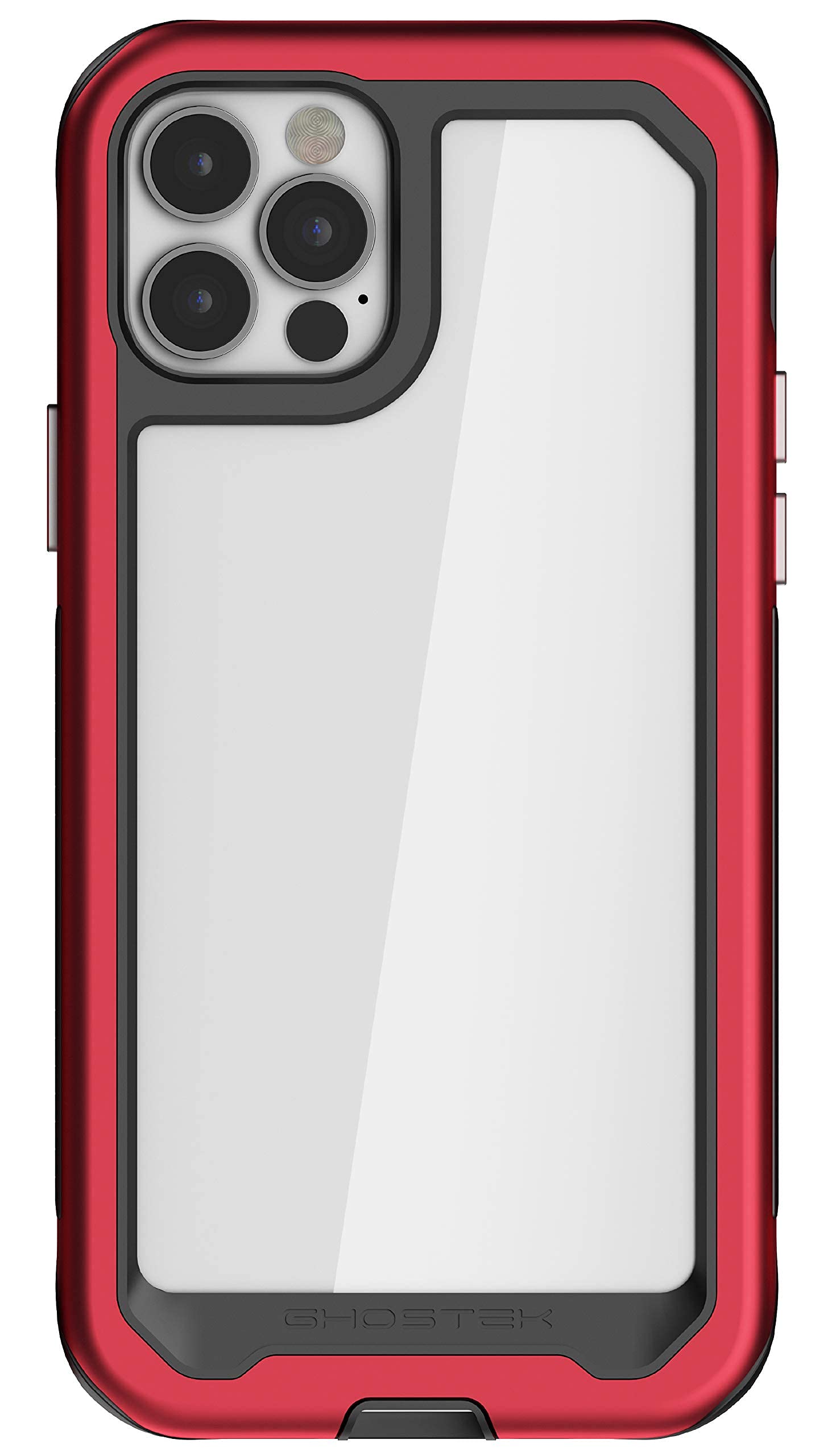 Ghostek Atomic Slim Compatible with iPhone 12 Case and iPhone 12 Pro Case (6.1 Inch) with Super Tough Protective Lightweight Aluminum Bumper iPhone12 5G and iPhone 12Pro 5G (2020) (Red)