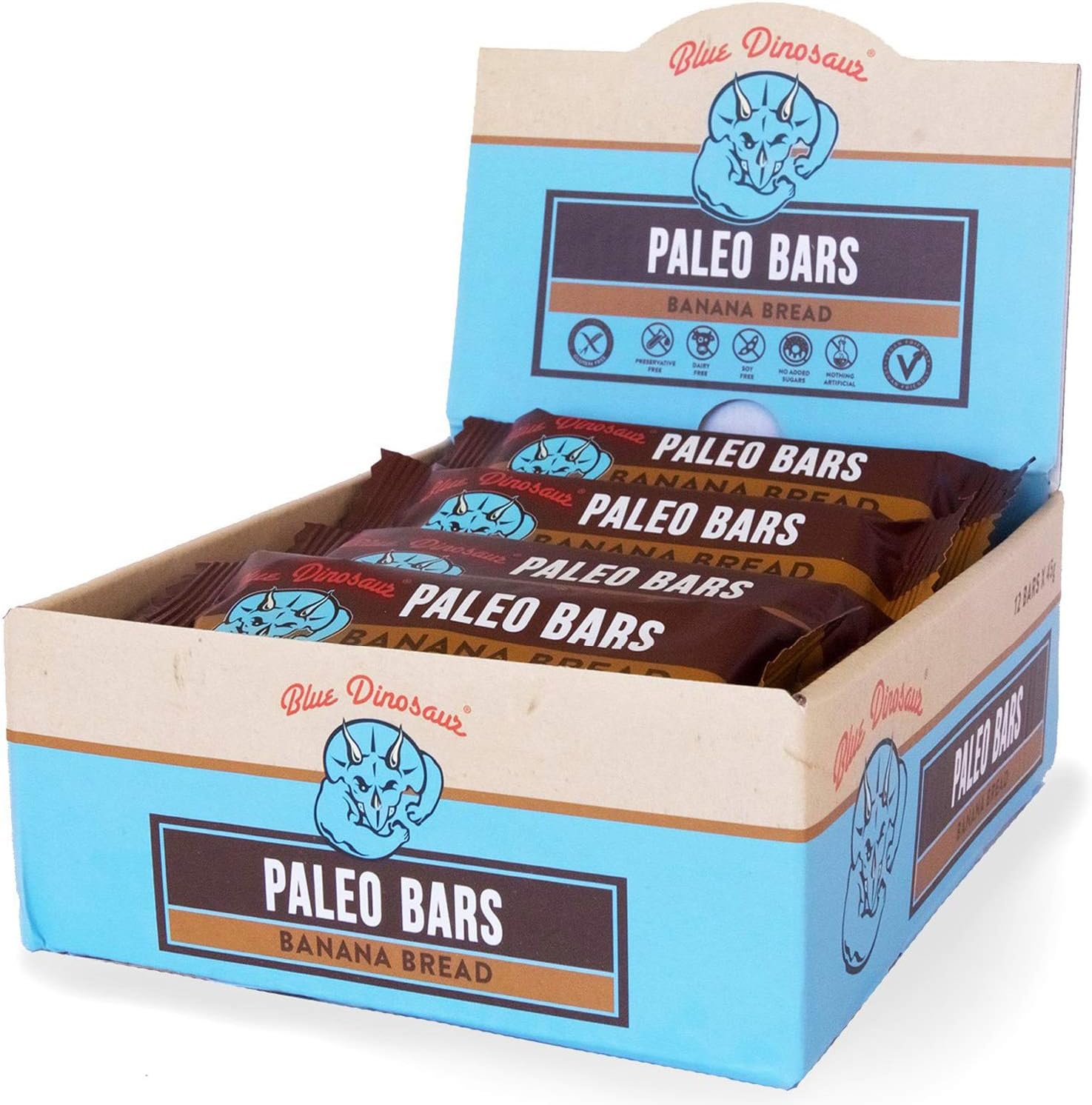 Paleo Bars, Banana Bread, Vegan, Gluten Free - 1.6oz (12 Pack)