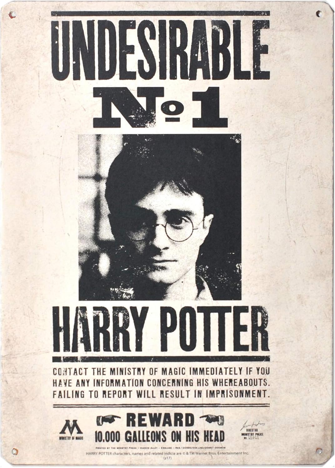 Half Moon Bay Harry Potter (Undesirable No 1) Tin Sign