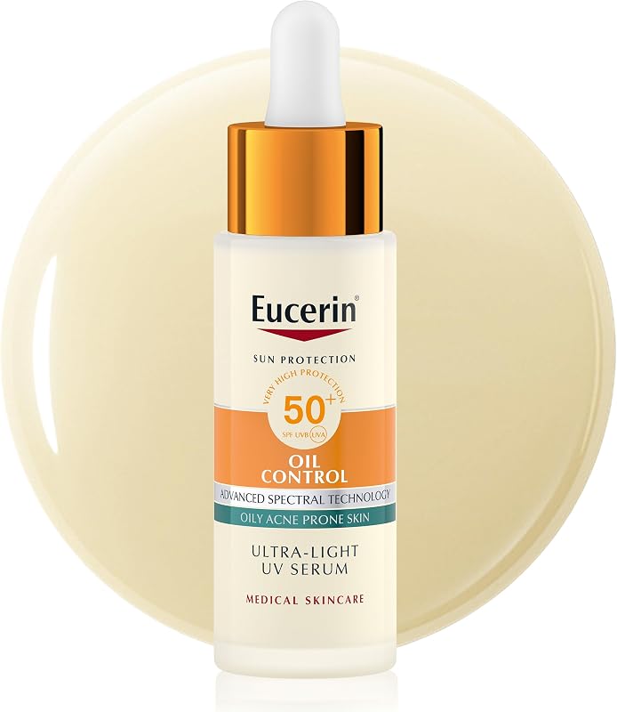 Sun Face Oil Control Sérum facial UV FPS50+ 30 ml - Protection solaire faciale 50 légère et matifiante - Sérum avec protection solaire 50+ et complexe anti-pollution - Invisible - Peau mixte