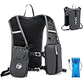 COSCOOA Lightweight Running Vest for Women Men, Adjustable Chest Straps Running Hydration Vest with 1.5L Water Bladder for Hiking Trail Running Cycling Race Marathon