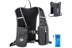 COSCOOA Lightweight Running Vest for Women Men, Adjustable Chest Straps Running Hydration Vest with 1.5L Water Bladder for Hiking Trail Running Cycling Race Marathon