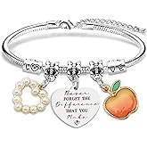 VZXMKA Teacher Gifts for Women - Teacher Appreciation Christmas Gifts,End of Year Teachers Graduation Thank You Retirement Birthday Personalized Cool Summer Valentines Day Ideas Teachers Bracelets