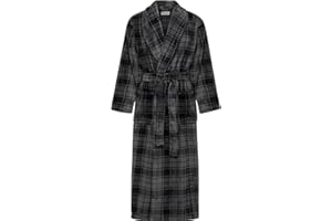 Alexander Del Rossa Long Mens Robe, Full Length Big and Tall Bathrobe for Men, Mens Bath Robes