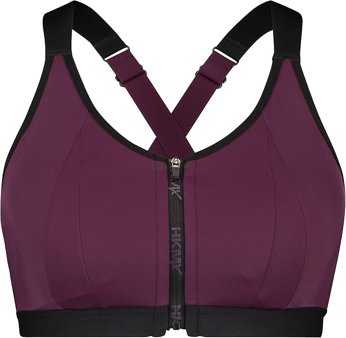 Damen SportStützBH mit Reißverschluss vornePurple Potion