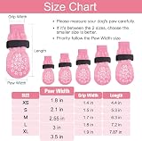Dog Socks 3 Pairs Anti-Slip Paw Protectors Pink XS view 2