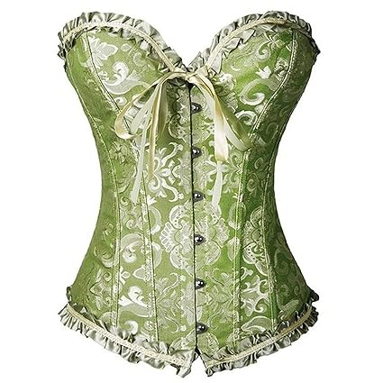 EZSTAX Spitze Korsett Bauchweg Vintage Korsage Überbrust Damen Taillenformer Shaperwear Push UP