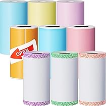 thumbnail image 2 of 8 Rolls Self-Adhesive Thermal Paper Roll For Mini Printer, 3 Vibrant 2 of 10