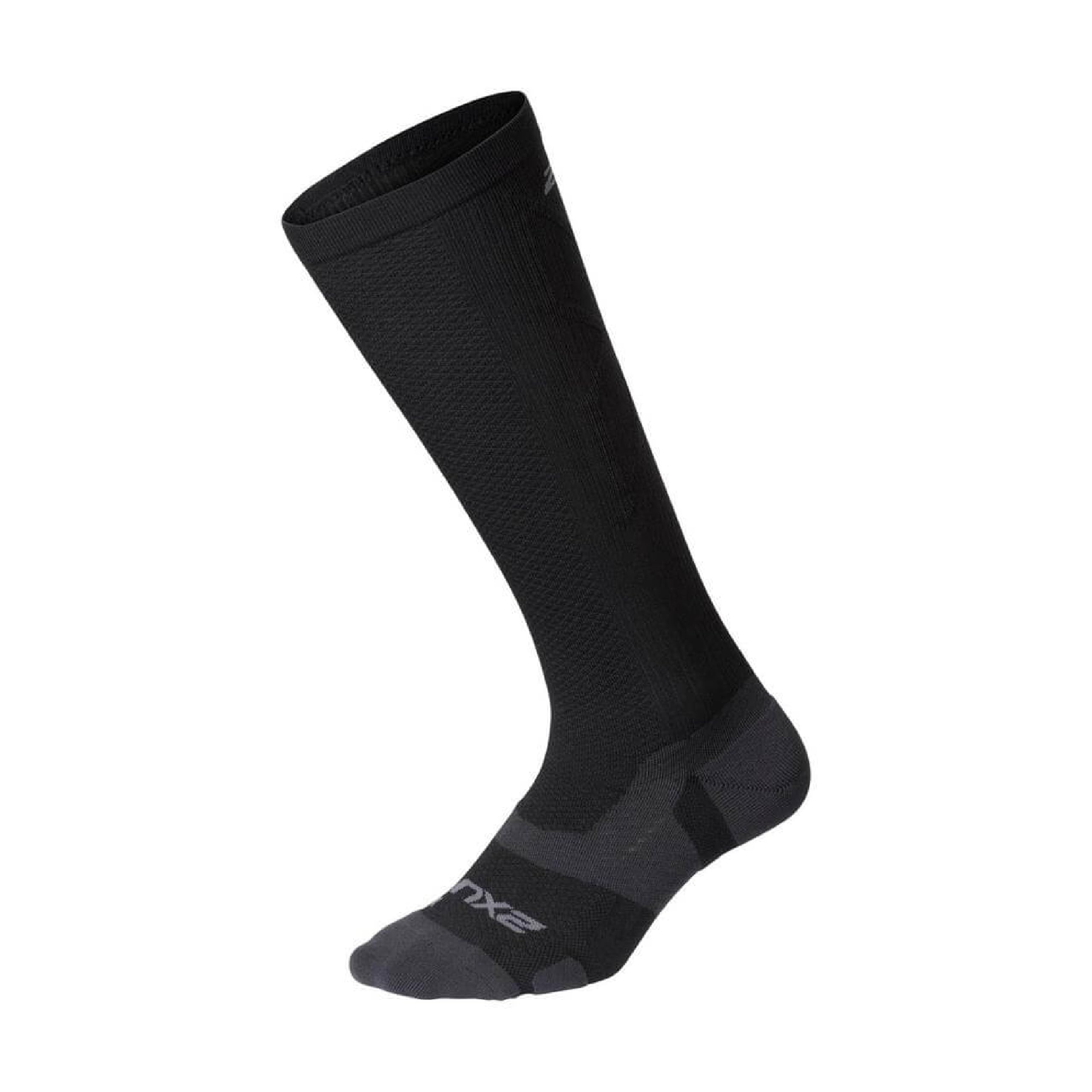 2XU Unisex's Vectr Light Cushion Full Length Socks Compression, Black/Titanium, L1