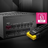 MSI MPG A850G PCIE5 850W PSU 80 Plus Gold ATX 3.0 Fully Modular UK view 5