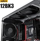 upHere 120mm Silent Case Fan 3 Pack Ultra Quiet High Airflow 12BK3-3 view 7