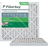 Filterbuy 10x10x2 Air Filter MERV 13, Pleated HVAC AC Furnace Filters ...