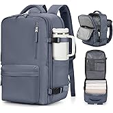 VGCUB Carry on Travel Backpack for Women Men Large Laptop Gym Work Frontier Airlines Personal Item Bag Business Airport Lightweight Backpack Flight Approved Mochilas de Viaje Grey Blue