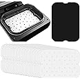 INFRAOVENS Air Fryer Parchment Paper Liners for Ninja Foodi XL Smart FG551 6-in-1 Indoor Grill, Ninja Foodi Accessories, Air Fryer Liners and Reusable Heat Resistant Mat, Air Fryer Liners Disposable