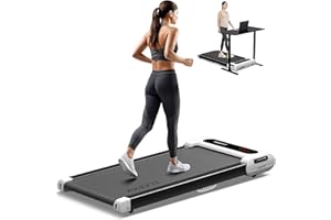 AXEFIT Walking Pad Treadmill, Under Desk Treadmill, Treadmill for Home Office, Quiet Treadmill 2 in 1 for Walking and Jogging, 2.5HP Portable Walking Treadmill with Remote Control, LED Display