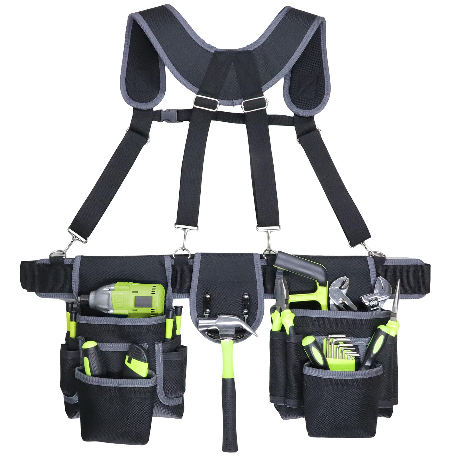 Photo 1 of (used)(see images) Tool Belt, Tool Belts for Men, 32 to 66 Inches Adjustable Waist, Electrician and Carpenter Tool Belt