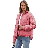 Freyhem Quilted Puffer Jacket Women Lightweight Short Zip Up Padded Coat with Pockets