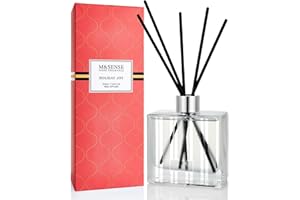 M&SENSE Citrus & Pine Scent Diffuser - 7.04oz Holiday Joy Reed Diffusers for Home, Scented Diffuser Gifts for Her, Home Fragrance Diffusers with Sticks for Bathroom Bedroom & Shelf Decor