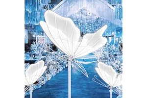 FUHSY Wedding Butterfly Floor Lamp Led Butterfly Lights Decorative Butterflies Lamp White Hanging Butterflies for Ceiling Moving Butterflies Decorations for Wedding Ceremony Birthday Party Events