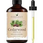 Handcraft Blends Cedarwood Essential Oil - Huge 4 Fl Oz | 100% Pure &amp; Natural, Steam Distilled, Premium Grade for Diffuser, Aromatherapy, Skin, Massage, Candle &amp; Soap Making Fragrance