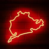 F1 Racing Track Neon Sign Dimmable LED Light for Racing Tracks, Neon Wall Decor, Ideal for Bedrooms, Garages, Game Rooms, Men's Spaces, and Racing Fan Gifts (14 x 12 inches)