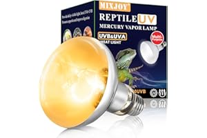 MIXJOY 100W Reptile Heat Lamp Bulb Full Spectrum UVA UVB Sun Light for Reptile and Amphibian Use