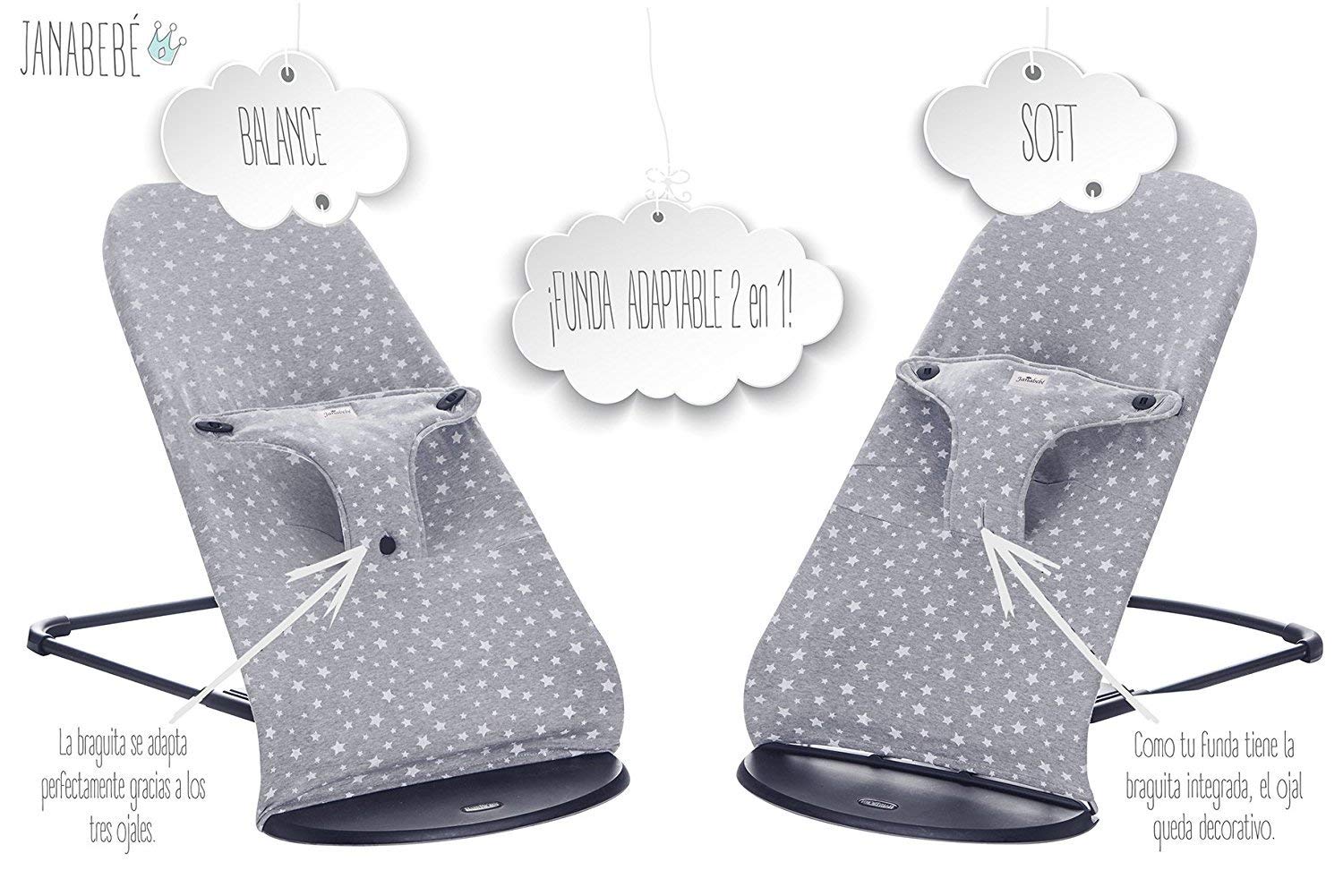 Funda Hamaca Babybjorn Original JYOKO Kids Funda Y Saco De Algodón Para Hamaca Compatible Con Babybjorn Soft, Balance, Bliss (Grey Dots, Algodon Tronas De Bebe Funda Hamaca Babybjorn Original JYOKO Kids Funda Y Saco De Algodón Para Hamaca Compatible Con Babybjorn Soft, Balance, Bliss (Grey Dots, Algodon Tronas De Bebe