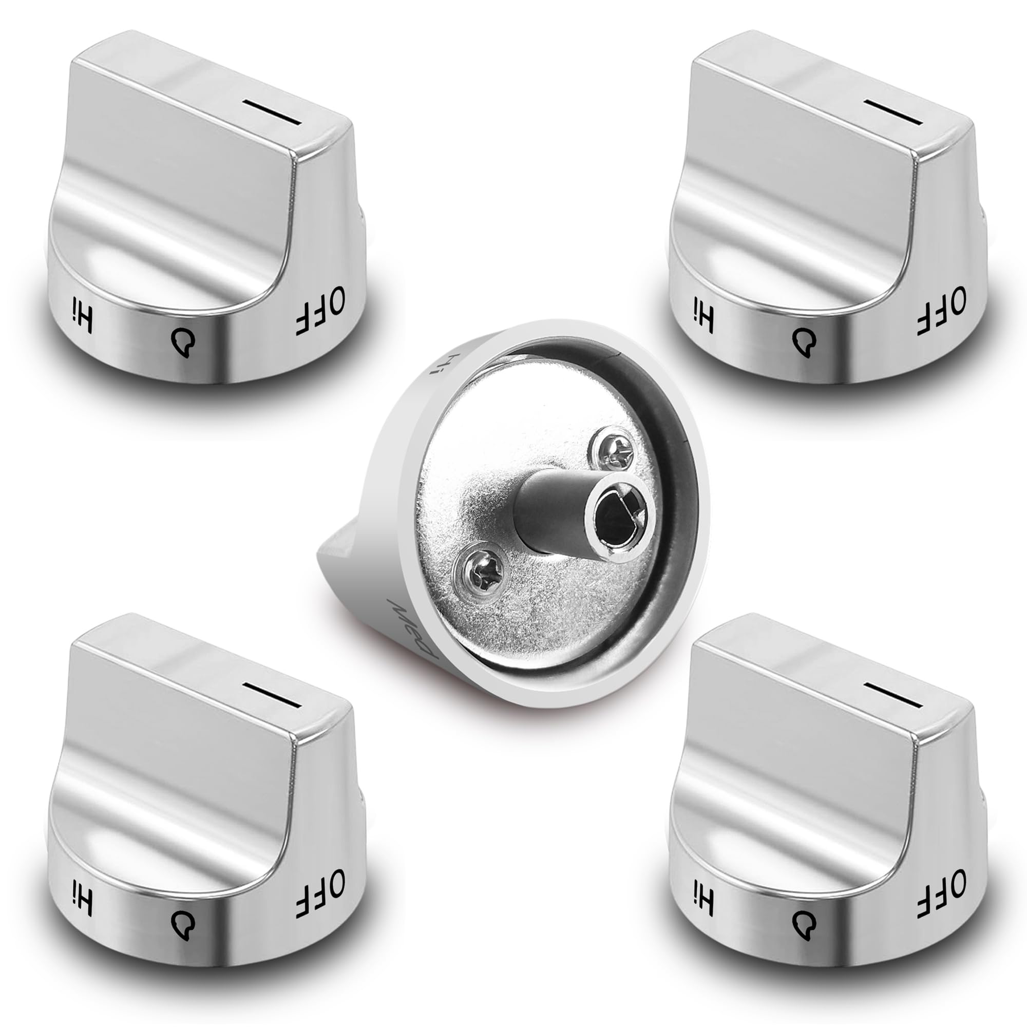 Photo 1 of (5Pcs) W11239985 Gas Stove Knobs Replacements Compatible with Whirlpool WFG525S0HZ1 WFG550S0HZ1 WFG525S0HZ0 WFG525S0JV0 WFG535S0JV1, Range Oven Knob Replace Part PD00061875 AP6333411 PS12578779