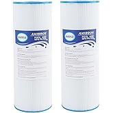 AmiBron C-4950 Spa Filters, Replaces For Pleatco PRB50-IN, Filbur FC-2390, 03FIL1600, 373045, Compatible For Jacuzzi J210/J220/J235/J245/J275, 50 sq.ft 5X13 Drop in Hot Tub filter 2 Pack