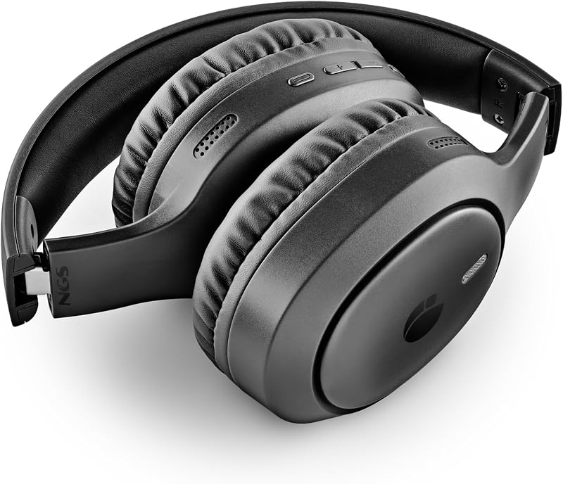 Artica Tempest Black - Auscultadores over-ear sem fios compatíveis com tecnologia Bluetooth, autonomia 28h, microfone ENC, IPX5, preto