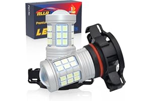 Alla Drive 2800Lms PS19W 5201 5202 LED Fog Lights Bulbs or DRL(Daytime Running Lights) 12085 C1 PS24W FF, 8000K Ice Blue 2835-SMD Error Free