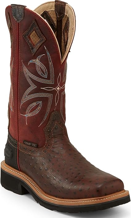 justin women's composite toe work boots