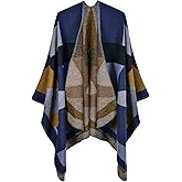 Immerguter Women's Shawl Wraps Sweater Poncho Cape for Fall Winter