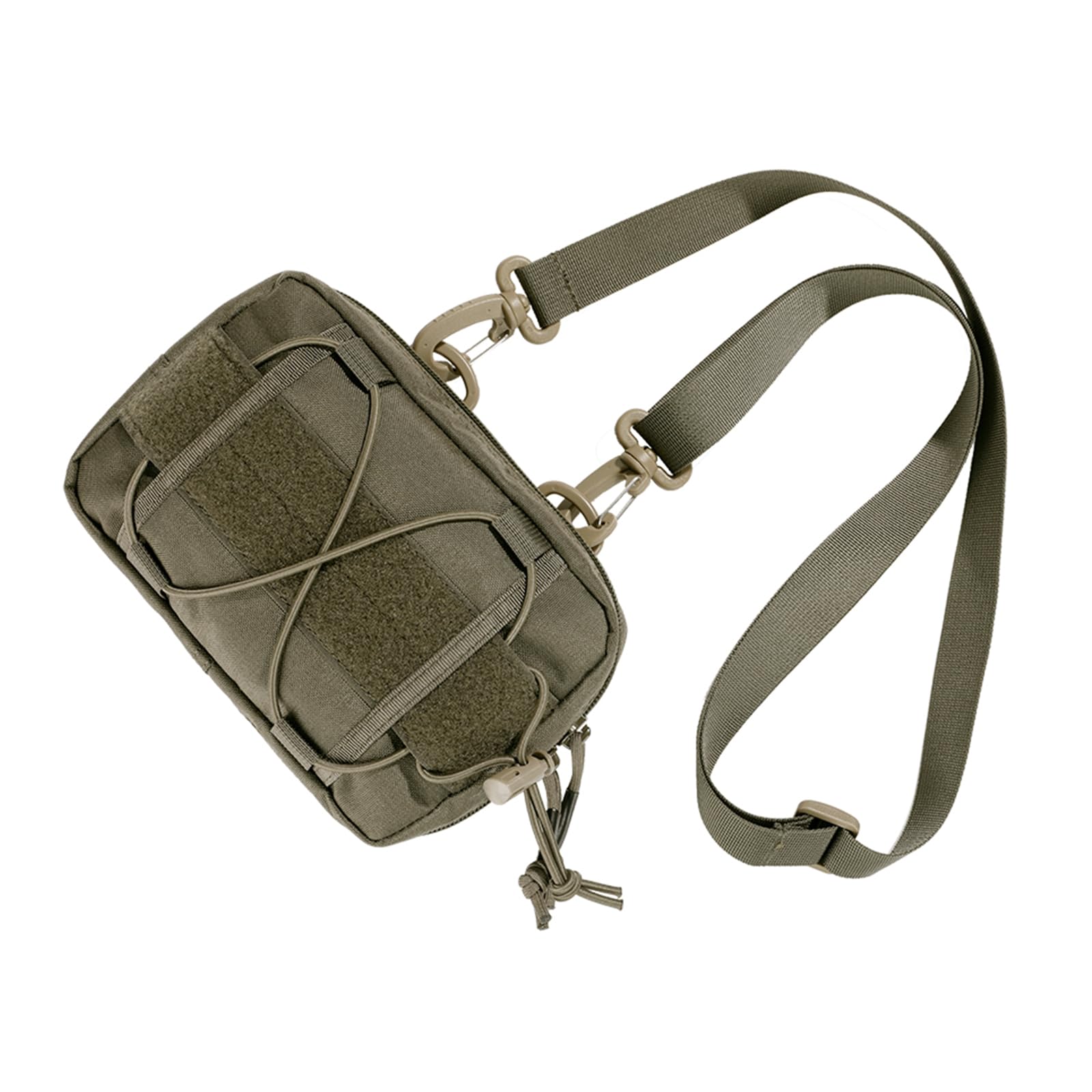 EXCELLENT ELITE SPANKER Utility Waist Bag Molle Admin Pouch Tactical Molle Pouch with Shoulder Strap for Sports Hiking Camping（RGN）