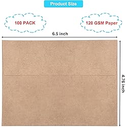100 Pack 4x6 Envelopes for