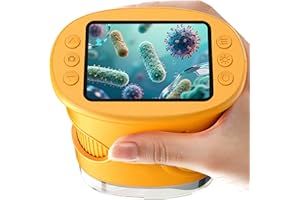 BMDSAE 1000X Handheld Digital Microscope for Kids: Pocket Microscope with 2.0" IPS Screen - STEM Toys Birthday Gifts for Girls Boys Child - Portable Edu Science Kits Toddler Age 3-6 6-12