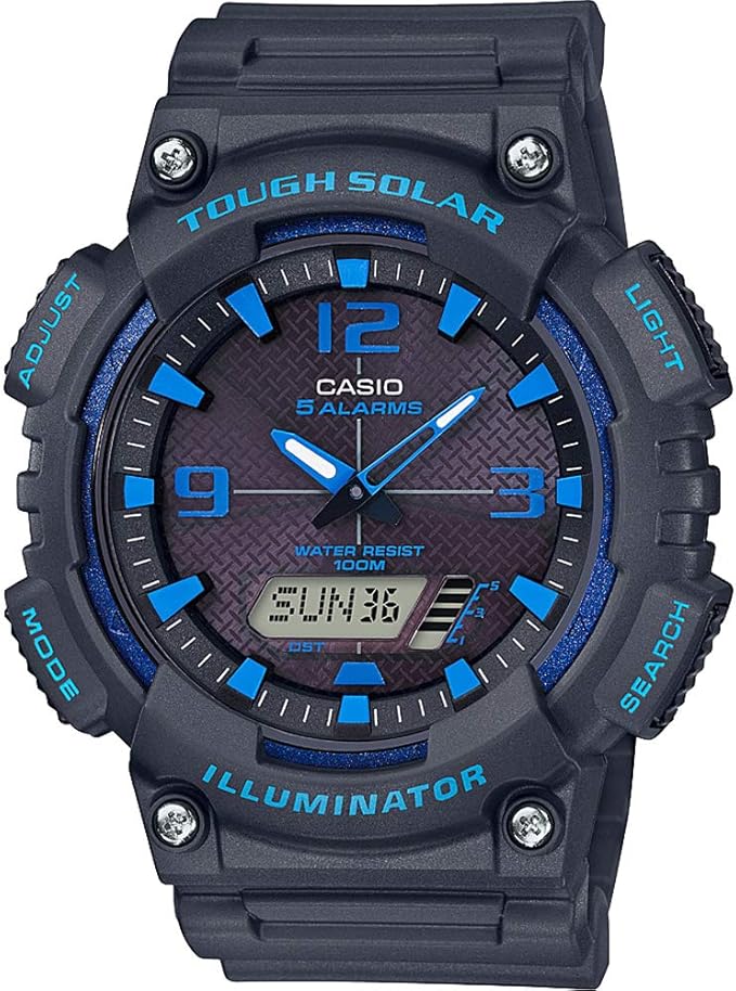 CASIO Mens AnalogueDigital Quartz Watch with Resin Strap AQS810W
